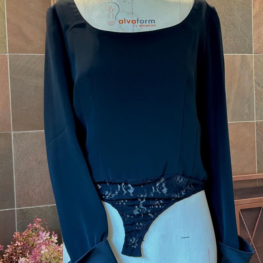 Oleg Cassini Blacktie Vintage Formal Bodysuit L
